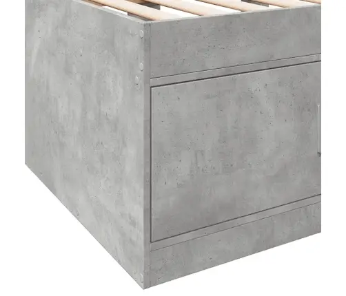 Sahtlitega Päevavoodi, Ilma Madratsita, Betoonhall, 100X200 Cm