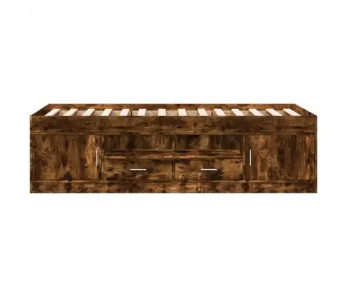 Gulta Ar Atvilktnēm, Bez Matrača, Ozolkoka Krāsa, 100X200 Cm Vidaxl