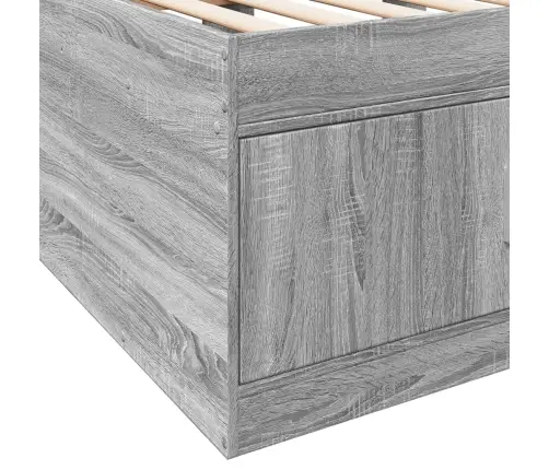 Gulta Ar Atvilktnēm, Bez Matrača, Pelēka, 100X200 Cm Vidaxl