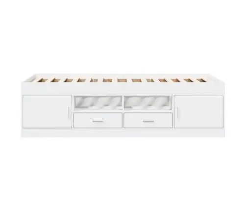 Gulta Ar Atvilktnēm, Bez Matrača, Balta, 90X200 Cm Vidaxl