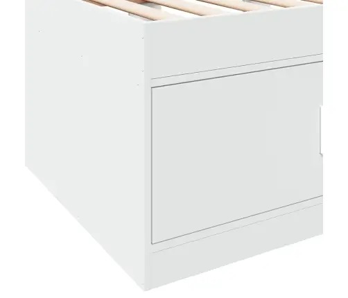 Gulta Ar Atvilktnēm, Bez Matrača, Balta, 90X200 Cm Vidaxl