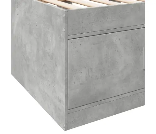 Gulta Ar Atvilktnēm, Bez Matrača, Betona Pelēka, 90X200 Cm Vidaxl