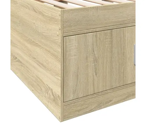 Sahtlitega Päevavoodi, Ilma Madratsita, Sonoma Tamm, 75X190 Cm