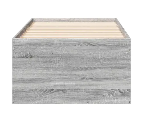 Gulta Ar Atvilktnēm, Bez Matrača, Pelēka, 75X190 Cm Vidaxl