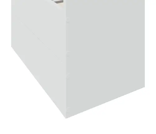 Lovos Rėmas Su Stalčiais, Baltas, 200X200cm Apdirbta Mediena