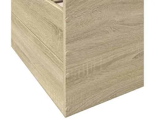 Gultas Rāmis Ar Atvilktnēm, Ozola, 200X200Cm, Inženierijas Koks Vidaxl