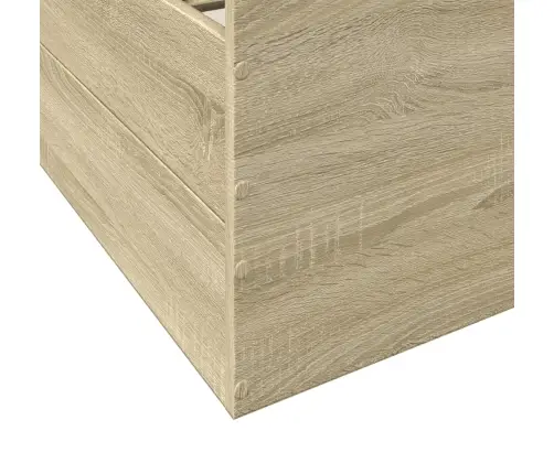 Voodiraam Sahtlitega, Sonoma Tamm, 160X200 cm Tehispuit