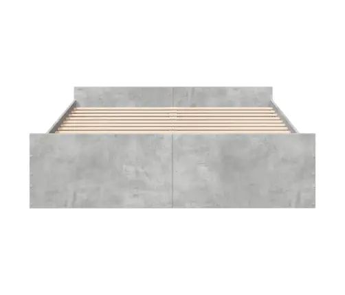 Lovos Rėmas Su Stalčiais, Betono, 160X200cm Apdirbta Mediena