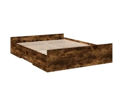 Voodiraam Sahtlitega, Suitsutatud Tamm, 160 X 200 cm Tehispuit