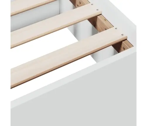 Lovos Rėmas Su Stalčiais, Baltas, 150X200cm Apdirbta Mediena