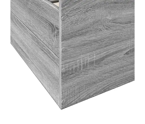 Gultas Rāmis Ar Atvilktnēm, Pelēks,150X200Cm, Inženierijas Koks Vidaxl