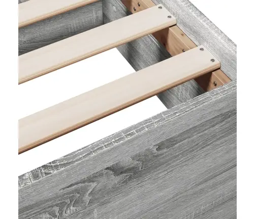Gultas Rāmis Ar Atvilktnēm, Pelēka Ozola, 140X200 Cm Vidaxl