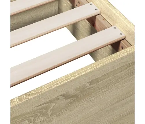 Gultas Rāmis Ar Atvilktnēm, Ozola, 120X200Cm, Inženierijas Koks Vidaxl