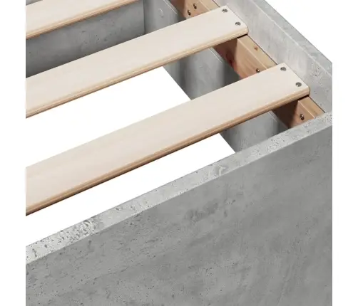 Voodiraam Sahtlitega, Betoonhall, 120 X 200 cm Tehispuit