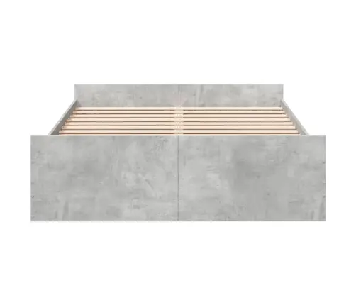 Voodiraam Sahtlitega, Betoonhall, 135X190 cm Tehispuit