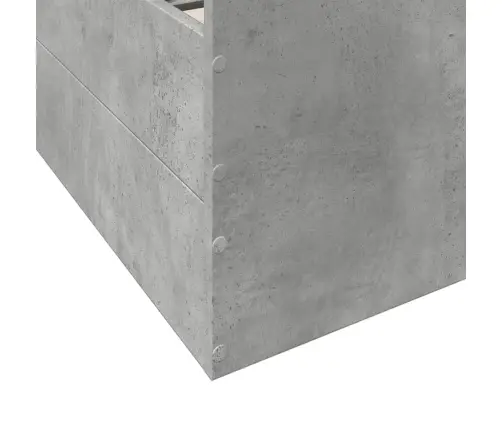 Voodiraam Sahtlitega, Betoonhall, 135X190 cm Tehispuit