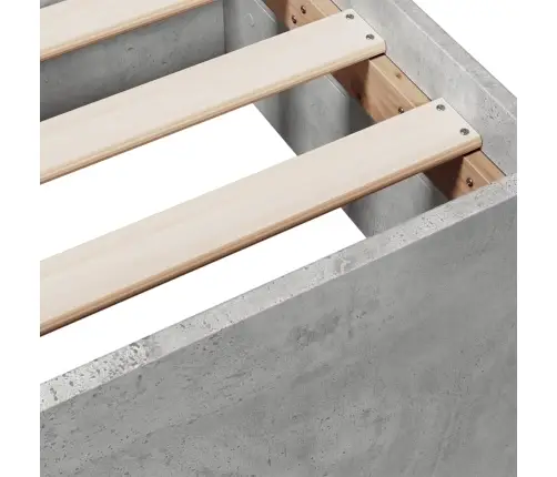 Voodiraam Sahtlitega, Betoonhall, 135X190 cm Tehispuit