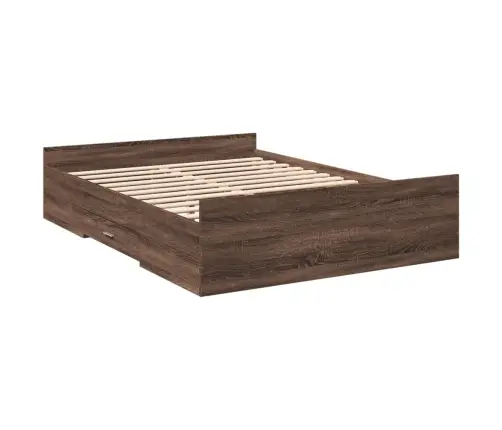 Lovos Rėmas Su Stalčiais, Rudas Ąžuolo, 135X190cm Mediena