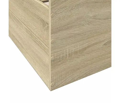 Lovos Rėmas Su Stalčiais, Ąžuolo, 100X200cm Apdirbta Mediena