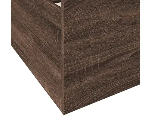 Gultas Rāmis Ar Atvilktnēm, Brūns, 100X200Cm, Inženierijas Koks Vidaxl