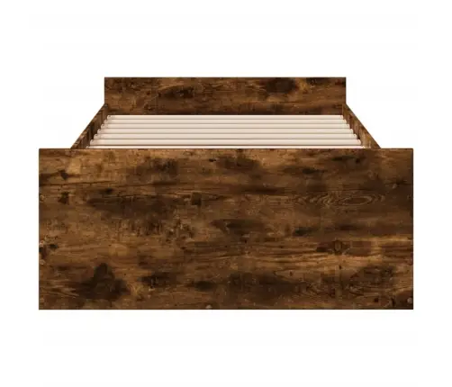 Lovos Rėmas Su Stalčiais, Dūminio Ąžuolo, 90X190cm Mediena