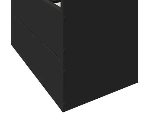 Lovos Rėmas Su Stalčiais, Juodas, 75X190cm Apdirbta Mediena