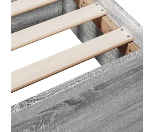 Gultas Rāmis Ar Atvilktnēm, Pelēka Ozola, 75X190 Cm Vidaxl