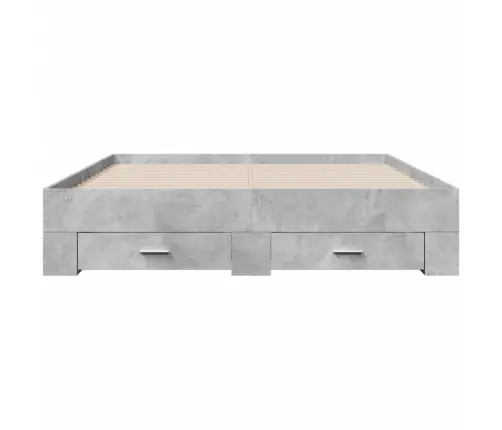 Voodiraam Sahtlitega, Betoonhall, 160X200 cm Tehispuit