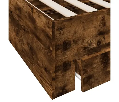 Voodiraam Sahtlitega, Suitsutatud Tamm, 150X200 cm Tehispuit