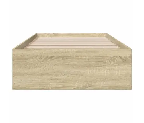 Gultas Rāmis Ar Atvilktnēm, Ozola, 100X200Cm, Inženierijas Koks Vidaxl