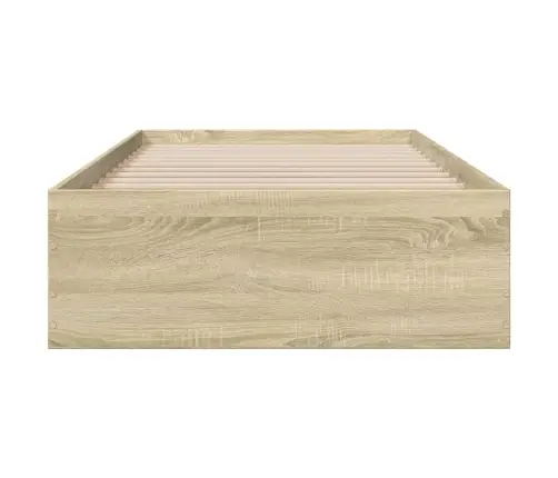 Gultas Rāmis Ar Atvilktnēm, Ozola, 90X200 Cm, Inženierijas Koks Vidaxl