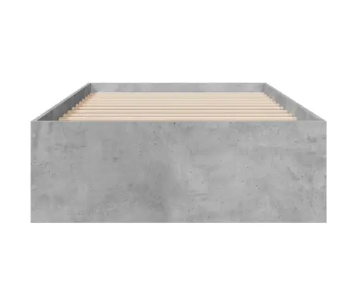 Gultas Rāmis Ar Atvilktnēm, Betona Pelēks, 90X200 Cm Vidaxl