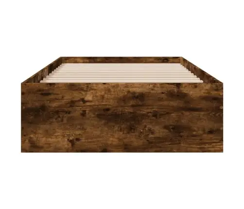 Gultas Rāmis Ar Atvilktnēm, Ozola, 90X200 Cm, Inženierijas Koks Vidaxl