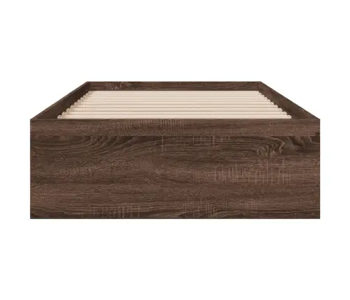 Gultas Rāmis Ar Atvilktnēm, Brūns, 90X190 Cm, Inženierijas Koks Vidaxl