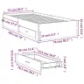 Gultas Rāmis Ar Atvilktnēm, Ozola, 75X190 Cm, Inženierijas Koks Vidaxl