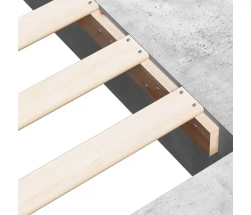 Gultas Rāmis, Betona Pelēks, 200X200 Cm, Inženierijas Koks Vidaxl