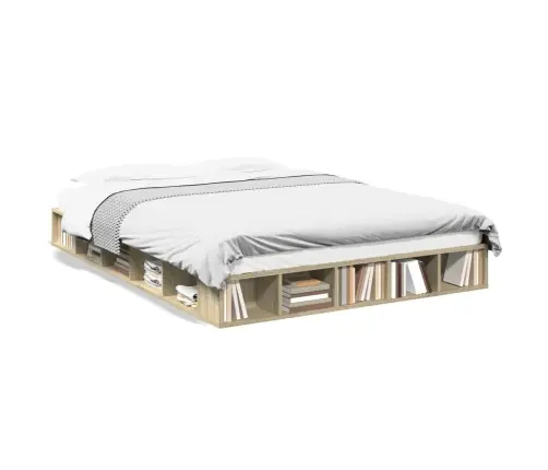 Voodiraam, Sonoma Tamm, 160X200 cm Tehispuit