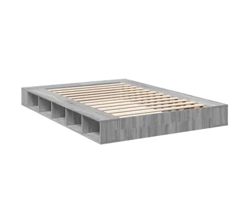 Voodiraam, Hall Sonoma Tamm, 160 X 200 cm Tehispuit Voodiraam, Hall Sonoma Tamm, 160 X 200 cm Tehispuit