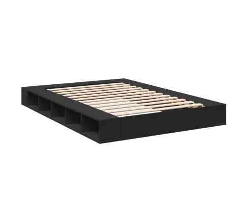 Gultas Rāmis, 140X200 Cm, Inženierijas Koks, Melns Vidaxl