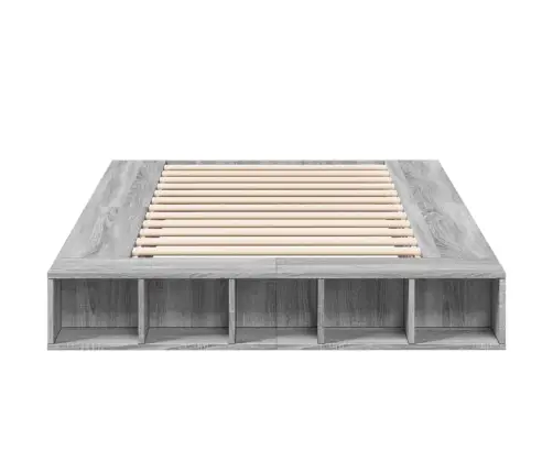 Gultas Rāmis, Pelēka Ozolkoka, 140X190 Cm, Inženierijas Koks Vidaxl