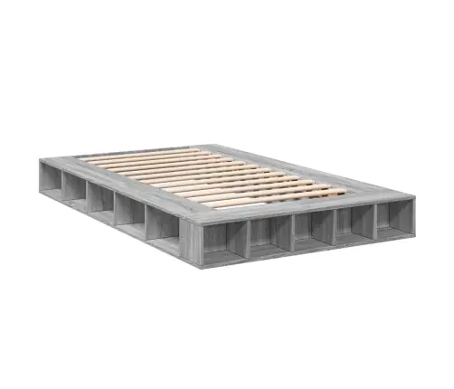 Gultas Rāmis, Pelēka Ozolkoka, 135X190 Cm, Inženierijas Koks Vidaxl Gultas Rāmis, Pelēka Ozolkoka, 135X190 Cm, Inženierijas Koks Vidaxl