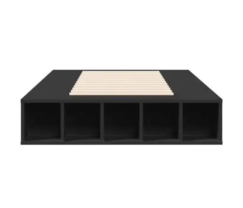 Voodiraam, Must, 90 X 200 cm Tehispuit