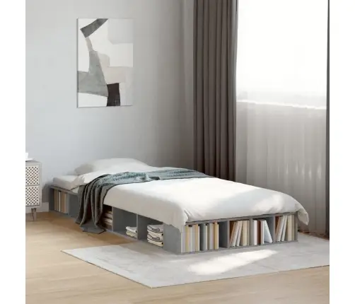 Voodiraam, Betoonhall, 75X190 cm Tehispuit