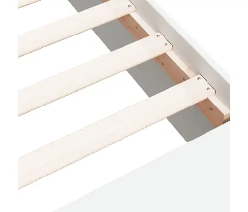 Voodiraam, Valge, 150 X 200 cm Tehispuit