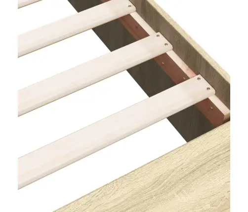 Gultas Rāmis, Ozolkoka Krāsā, 150X200 Cm, Inženierijas Koks Vidaxl