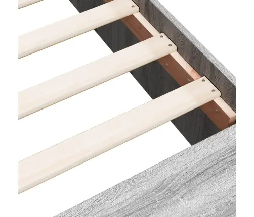 Gultas Rāmis, Pelēka Ozolkoka, 140X190 Cm, Inženierijas Koks Vidaxl