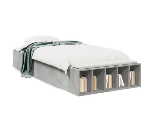 Voodiraam, Betoonhall, 100 X 200 cm Tehispuit