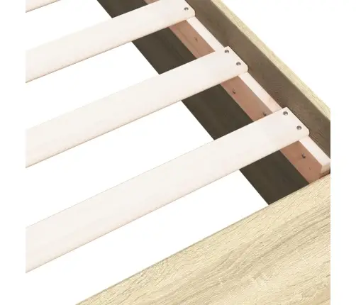 Gultas Rāmis, Ozolkoka Krāsā, 75X190 Cm, Inženierijas Koks Vidaxl