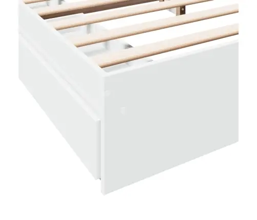 Sahtlitega Voodiraam, Ilma Madratsita, Valge, 200X200 Cm