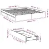 Gultas Rāmis Ar Atvilktnēm, Ozola, 200X200Cm, Inženierijas Koks Vidaxl